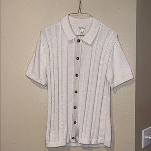 J. Crew Cable Knit Sweater Polo